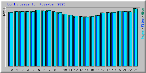 Hourly usage for November 2023