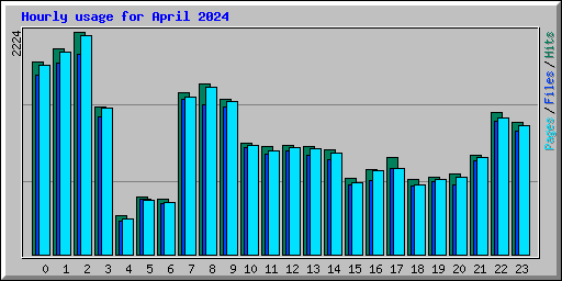 Hourly usage for April 2024