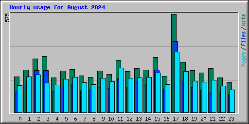 Hourly usage for August 2024