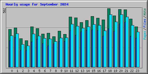 Hourly usage for September 2024