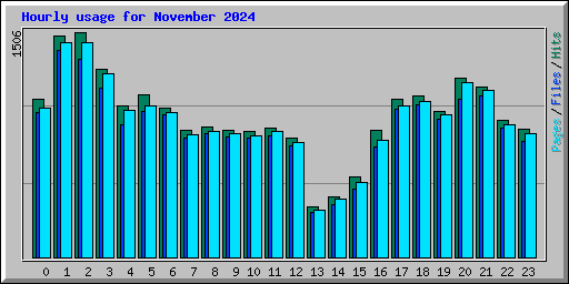 Hourly usage for November 2024